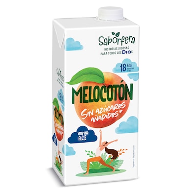 Bebida de zumo de melocotón sin azúcares añadidos Dia Saborfera 1 L-0 Bebida de zumo de melocotón sin azúcares añadidos Dia Saborfera 1 L-0