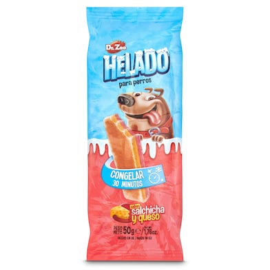 Helado para perros sabor salchicha y queso Dr. Zoo 50 g-0 Helado para perros sabor salchicha y queso Dr. Zoo 50 g-0