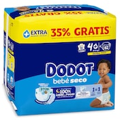 Pañales 10-15 kg talla 4 Dodot 62 unidades