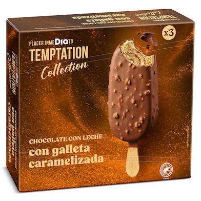 Helado bombón galleta y caramelo Dia Temptation 3 x 71 g-0