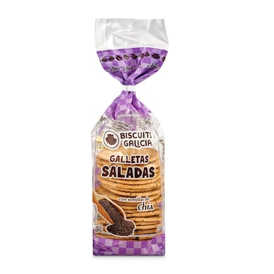 Galletas saladas con semillas de chía Biscuits Galicia 200 g-0