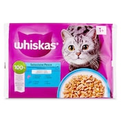 Alimento para gatos en salsa con pescado Whiskas 4 x 85 g