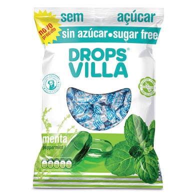 Caramelos de menta sin azúcar Drops villa 100 g-0