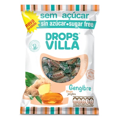 Caramelos de jengibre sin azúcar Drops villa 100 g-0