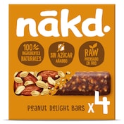 Barritas de fruta y cacahuete Nakd 140 g