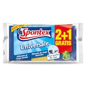 Estropajo universal no raya Spontex bolsa 3 unidades
