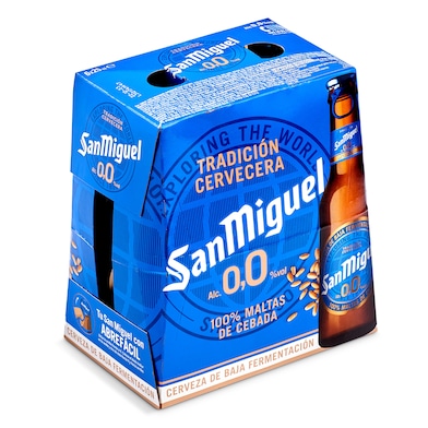 Cerveza 0,0% alcohol San Miguel pack 6 x 25 cl-0 Cerveza 0,0% alcohol San Miguel pack 6 x 25 cl-0