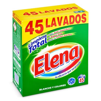 Detergente máquina polvo limpieza total Elena 45 lavados-0 Detergente máquina polvo limpieza total Elena 45 lavados-0