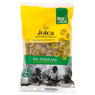 Aceitunas manzanilla en rodajas Jolca 3 x 50 g-0