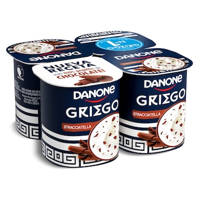 Yogur griego stracciatella Danone 4 x 110 g-0 Yogur griego stracciatella Danone 4 x 110 g-0