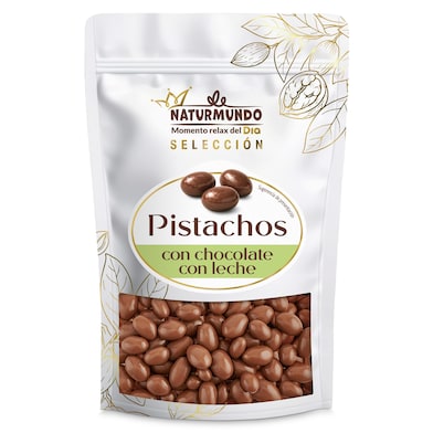 Pistachos recubiertos de chocolate con leche Dia Naturmundo 150 g-0