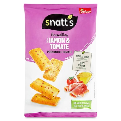 bocaditos sabor jamón y tomate Snatt's 110 g-0 bocaditos sabor jamón y tomate Snatt's 110 g-0