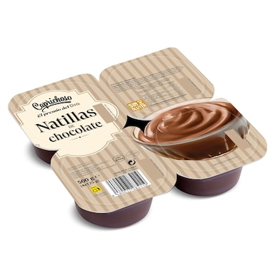 Natillas de chocolate Dia Caprichoso 4 x 125 g-0 Natillas de chocolate Dia Caprichoso 4 x 125 g-0