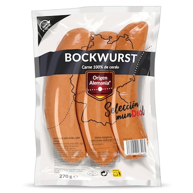 Salchichas bockwurst Dia Selección Mundial 270 g-0 Salchichas bockwurst Dia Selección Mundial 270 g-0
