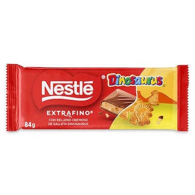 Chocolate con leche relleno de galleta Dinosaurus Nestlé Extrafino 84 g-0 Chocolate con leche relleno de galleta Dinosaurus Nestlé Extrafino 84 g-0