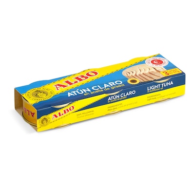 Atún claro en aceite de girasol Albo 3 x 48 g-0 Atún claro en aceite de girasol Albo 3 x 48 g-0