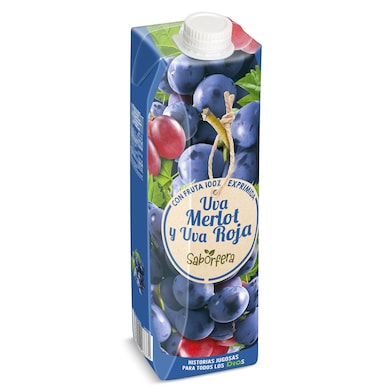 Zumo de uva Merlot y uva roja Dia Saborfera 1 L-0 Zumo de uva Merlot y uva roja Dia Saborfera 1 L-0