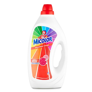 Detergente máquina líquido gel colores vivos Micolor 30 lavados-0 Detergente máquina líquido gel colores vivos Micolor 30 lavados-0