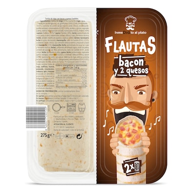 Flautas de bacon y 2 quesos Dia Al Punto 275 g-0