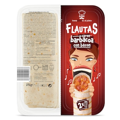 Flautas de carne barbacoa con bacon Dia Al Punto 275 g-0