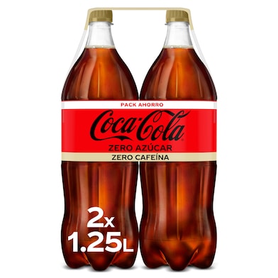 Refresco de cola zero zero Coca-Cola botella 2 x 1.25 L-0 Refresco de cola zero zero Coca-Cola botella 2 x 1.25 L-0
