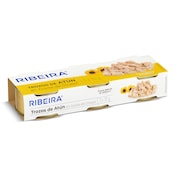 Trozos de atún en aceite de girasol Ribeira 3 x 52 g