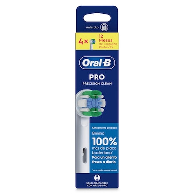 Cabezal de recambio para cepillo de dientes pro precision clean Oral-B 4 unidades-0