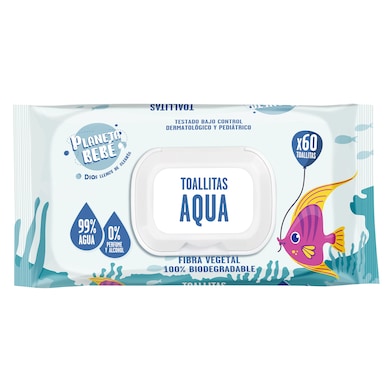 Toallitas aqua Dia Planeta Bebé 60 unidades-0 Toallitas aqua Dia Planeta Bebé 60 unidades-0