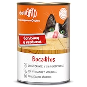 Alimento para gatos bocaditos con buey y verduras Dia Deligato 400 g