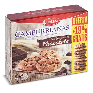 Galletas con chocolate Cuétara Campurrianas 417 g-0 Galletas con chocolate Cuétara Campurrianas 417 g-0