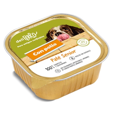Paté para perros senior con pollo Dia Deliperro 300 g-0