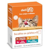 Alimento para gatos bocaditos en gelatina Dia Deligato pack 12 x 100 g