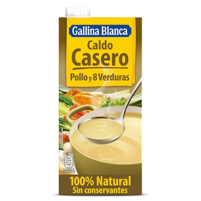 Caldo de pollo y ocho verduras Gallina Blanca 1 L-0 Caldo de pollo y ocho verduras Gallina Blanca 1 L-0