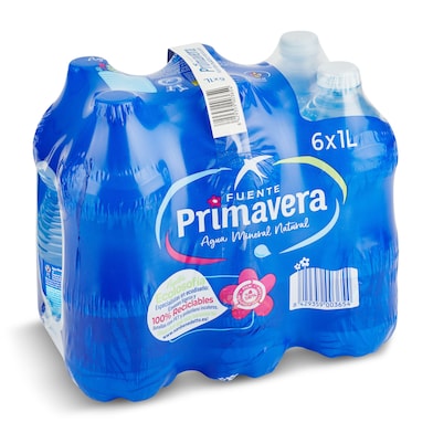 Agua mineral Fuente Primavera pack 6 x 1 L-0 Agua mineral Fuente Primavera pack 6 x 1 L-0