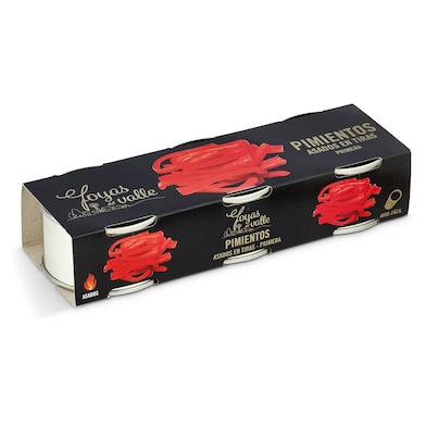 Pimientos rojos asados en tiras Joyas del valle 3 x 60 g-0