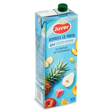 Bebida de zumo multifrutas sin azúcares añadidos Juver Disfruta 1.5 L-0 Bebida de zumo multifrutas sin azúcares añadidos Juver Disfruta 1.5 L-0