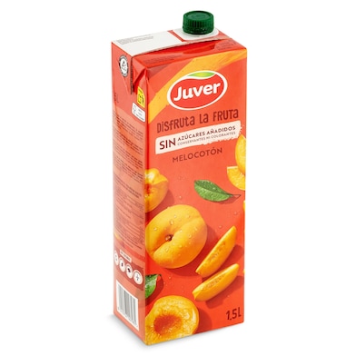 Bebida de zumo de melocotón sin azúcares añadidos Juver Disfruta 1.5 L-0