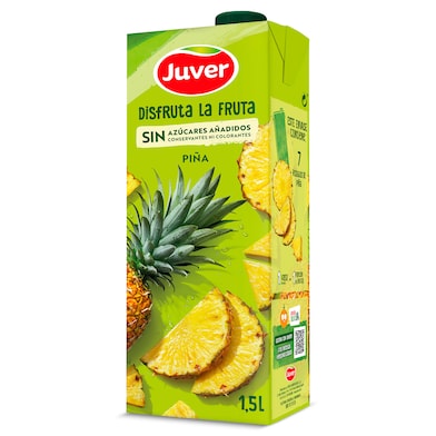 Bebida de zumo de piña sin azúcares añadidos Juver Disfruta 1.5 L-0 Bebida de zumo de piña sin azúcares añadidos Juver Disfruta 1.5 L-0