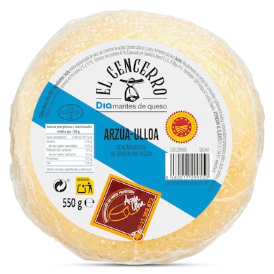 Queso Arzúa Ulloa D.O.P. Dia El Cencerro 550 g-0