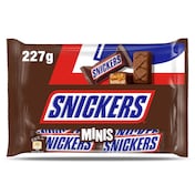 Mini barritas de chocolate con caramelo y cacahuetes Snickers 227 g