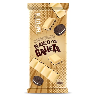 Chocolate blanco con galleta Dia Temptation 100 g-0