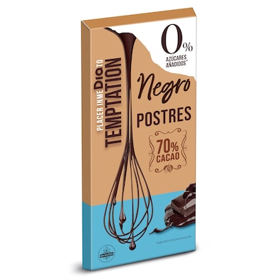Chocolate negro para postres sin azúcares añadidos Dia Temptation 200 g-0 Chocolate negro para postres sin azúcares añadidos Dia Temptation 200 g-0