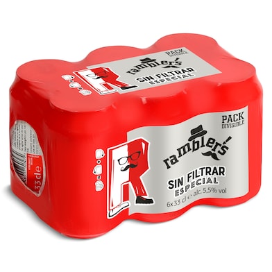 Cerveza sin filtrar Dia Ramblers pack 6 x 33 cl-0 Cerveza sin filtrar Dia Ramblers pack 6 x 33 cl-0