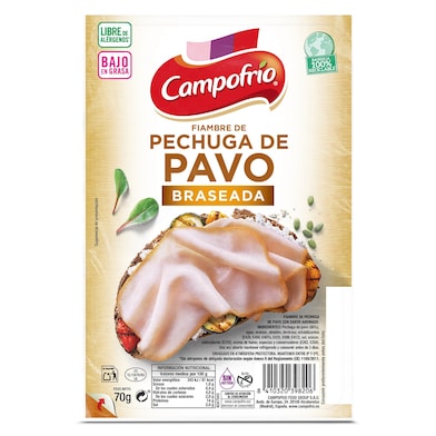 Pechuga de pavo braseada Campofrío 70 g-0 Pechuga de pavo braseada Campofrío 70 g-0