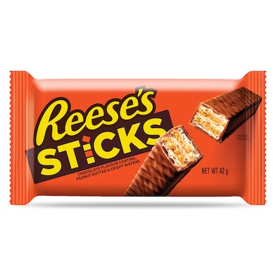 Barrita de chocolate con crema de cacahuete Reeses's bolsa 42 g-0 Barrita de chocolate con crema de cacahuete Reeses's bolsa 42 g-0