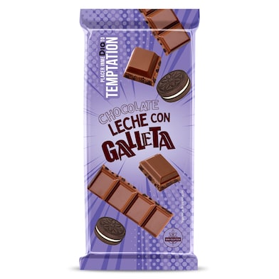 Chocolate con leche con galleta Dia Temptation 100 g-0 Chocolate con leche con galleta Dia Temptation 100 g-0