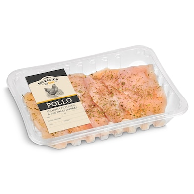 Pechuga fileteada de pollo a las finas hierbas Selección de Dia 650 g aprox.-0