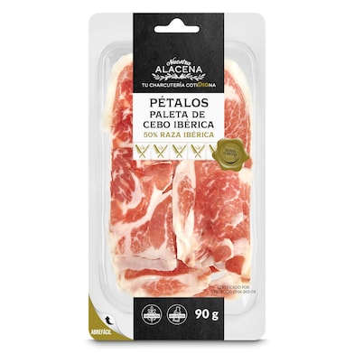 Pétalos paleta de cebo 50% raza ibérica Dia Nuestra Alacena 90 g-0 Pétalos paleta de cebo 50% raza ibérica Dia Nuestra Alacena 90 g-0