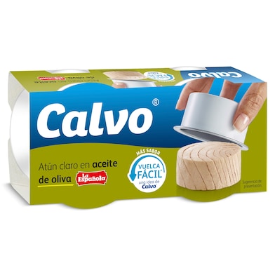 Atún claro en aceite de oliva Calvo 2 x 52 g-0