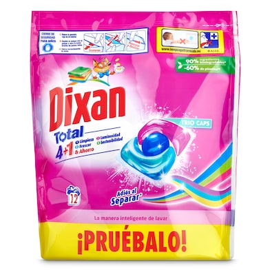 Detergente máquina cápsulas adiós al separar Dixan bolsa 12 lavados-0 Detergente máquina cápsulas adiós al separar Dixan bolsa 12 lavados-0